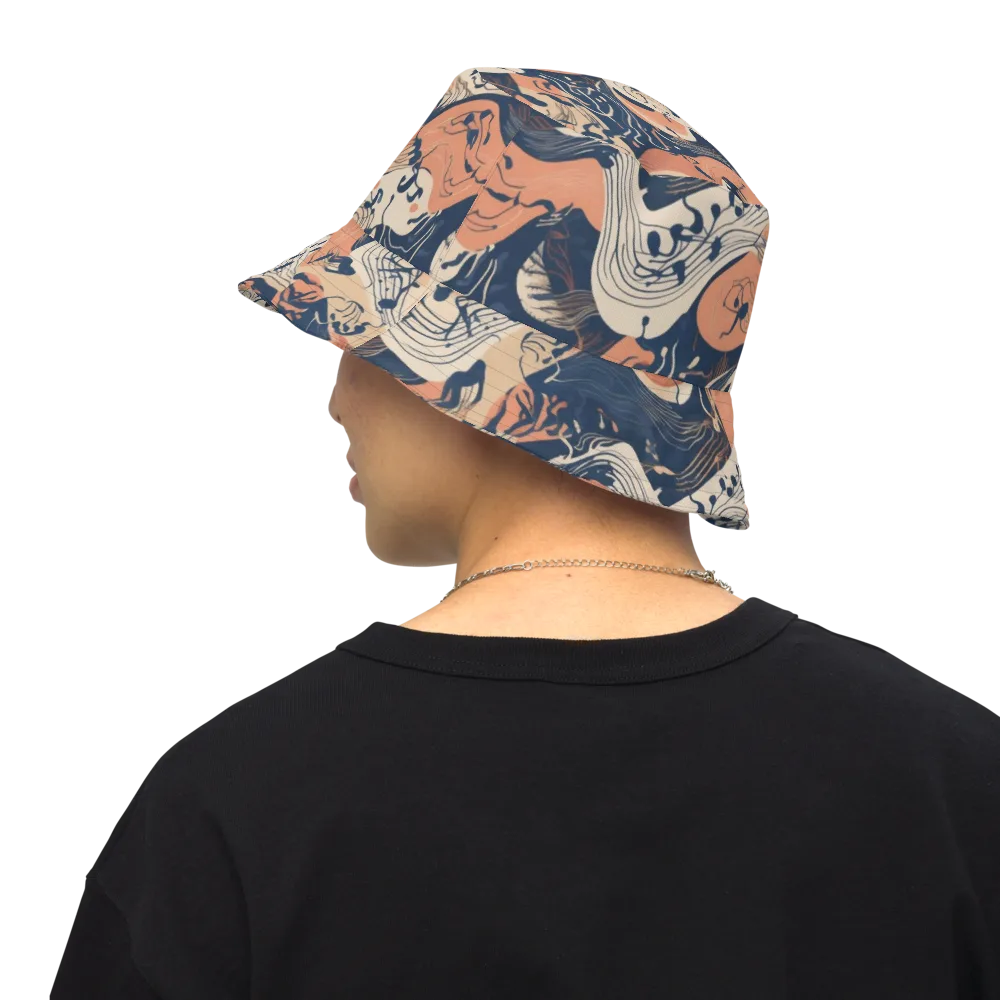 Tidal Line on Reversible Bucket Hat — Back Inside