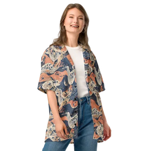 Tidal Line on a Button Shirt