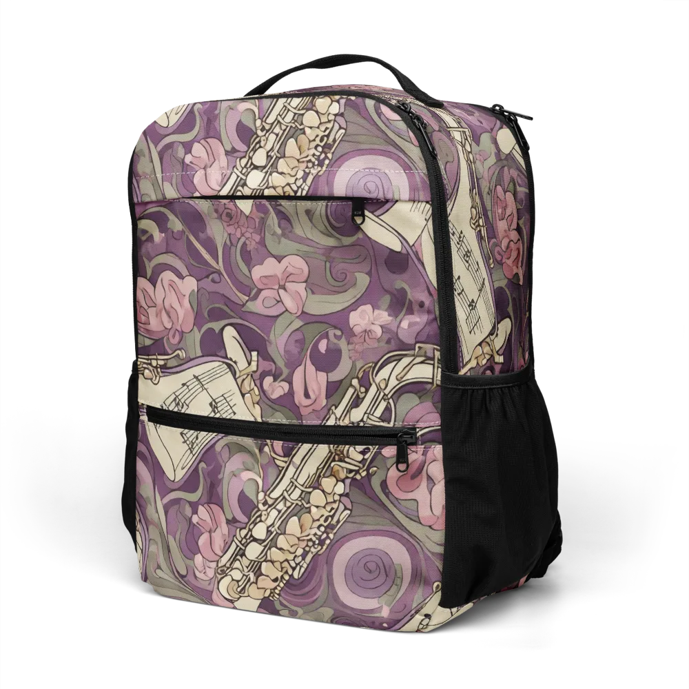 Saxophone Garden on Utility Backpack — Left Front