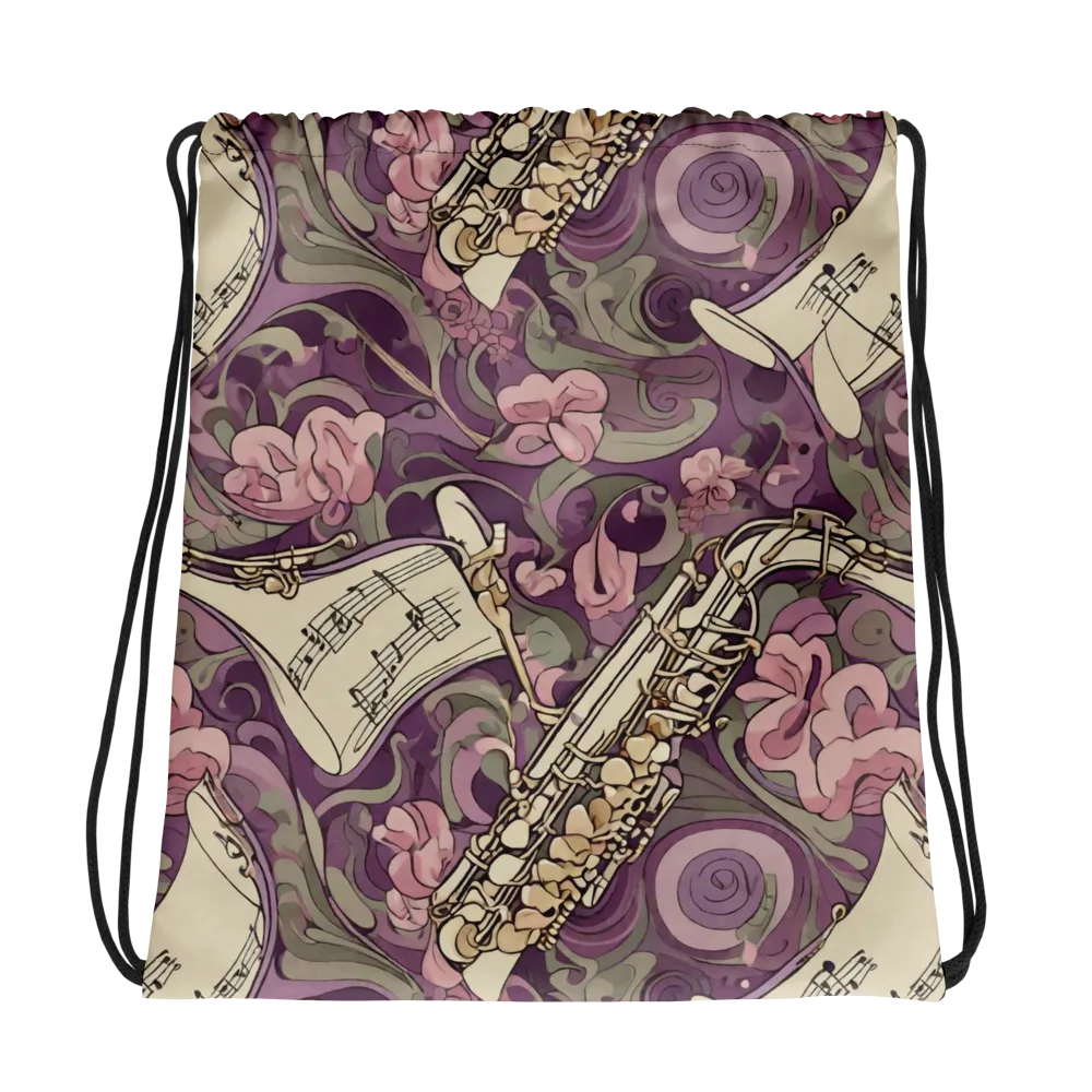 Saxophone Garden on Drawstring Bag — Photo