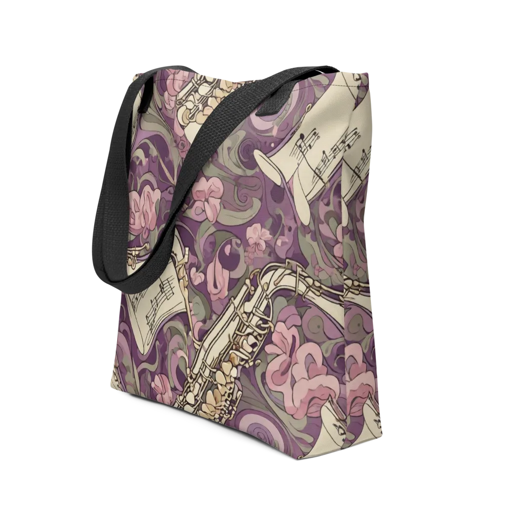 Saxophone Garden on Tote Bag — Front