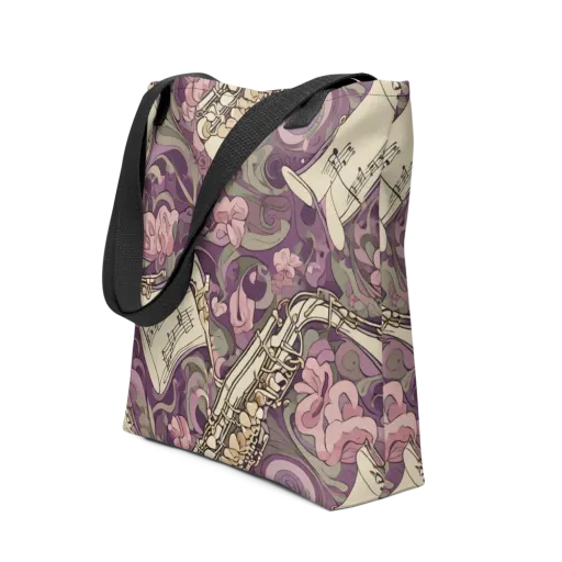 Saxophone Garden on a Tote Bag