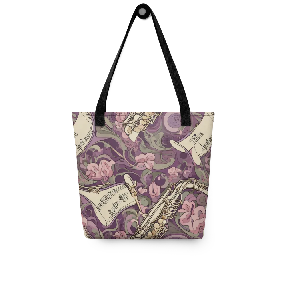Saxophone Garden on Tote Bag — Front
