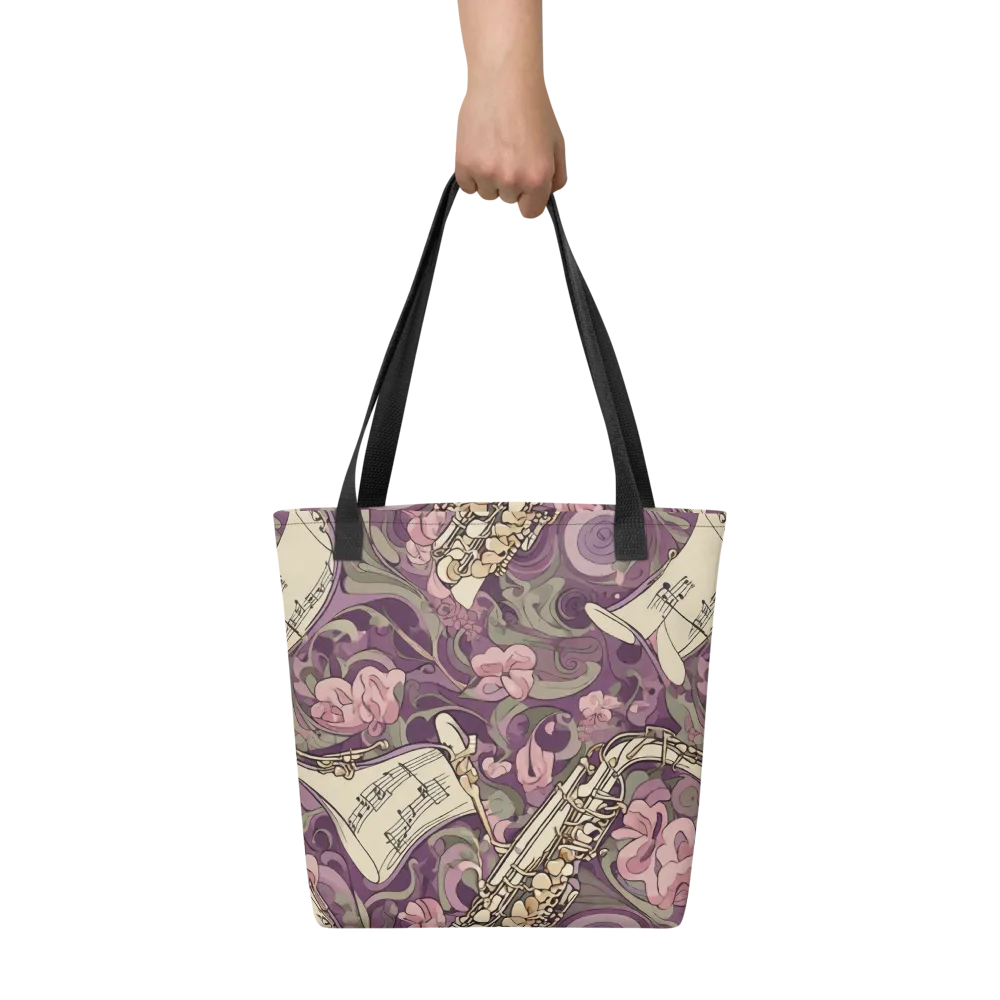 Saxophone Garden on Tote Bag — Front