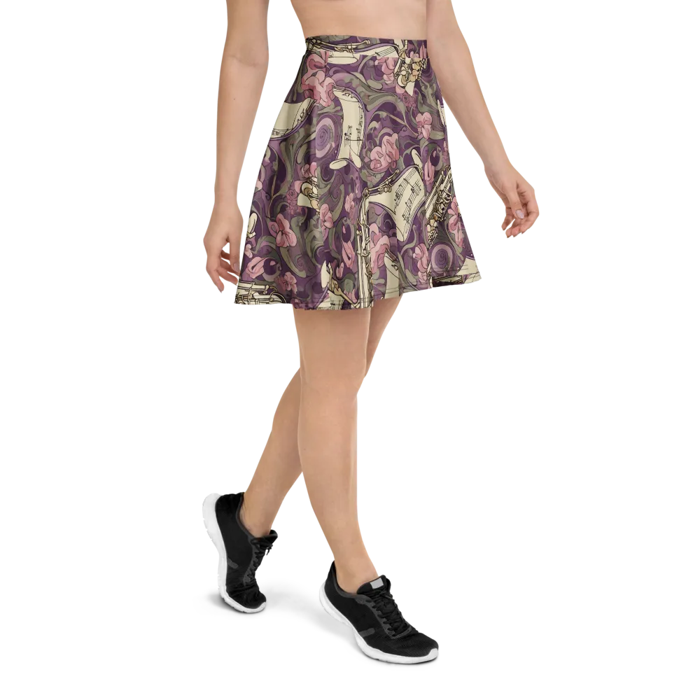 Saxophone Garden on Skater Skirt — Right