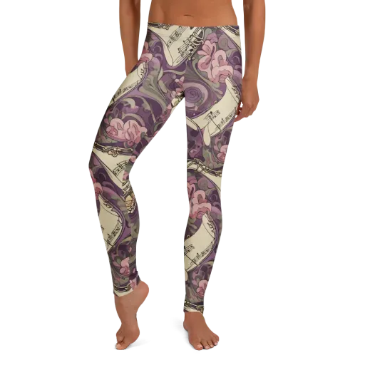 Saxophone Garden on a Leggings
