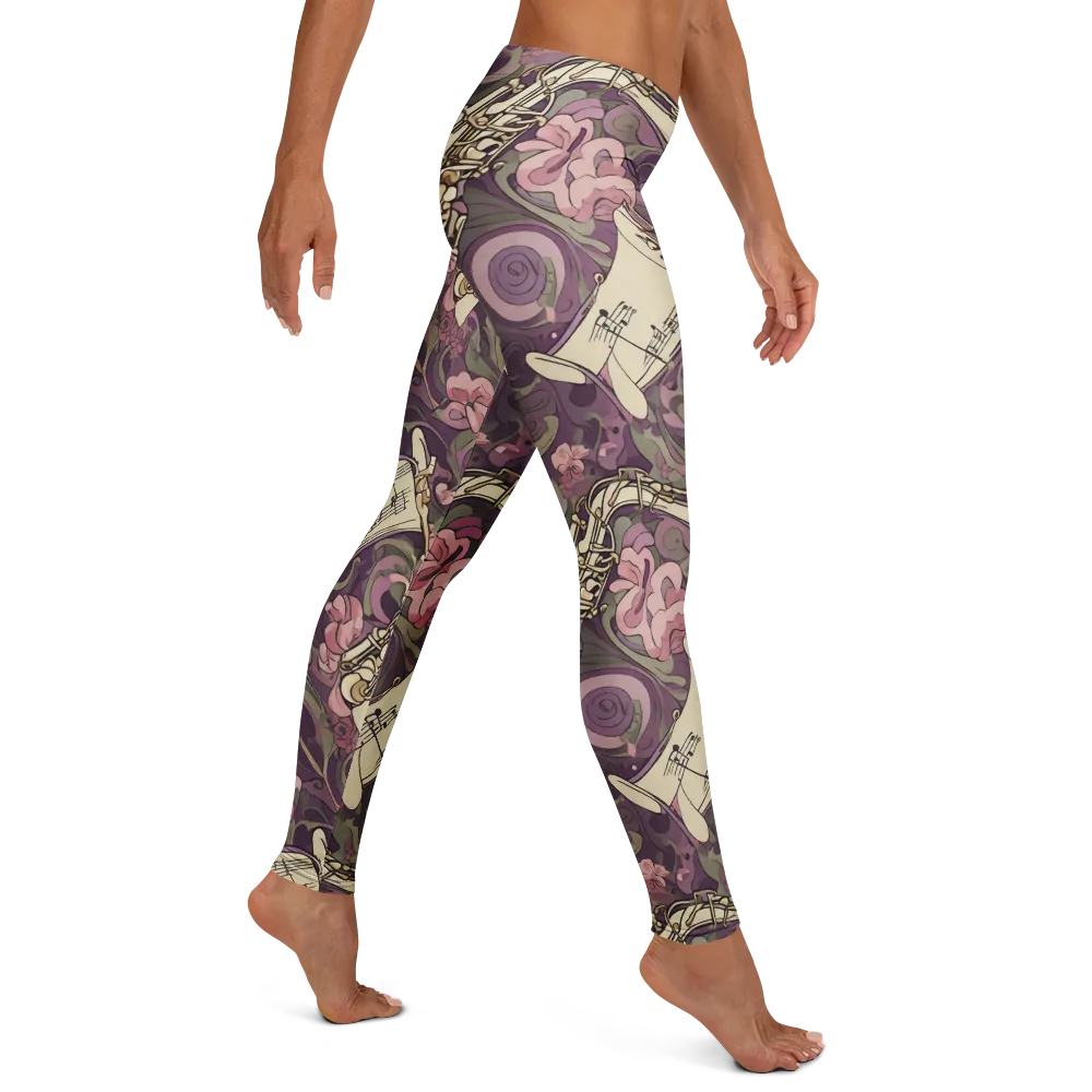 Saxophone Garden on Leggings — Right