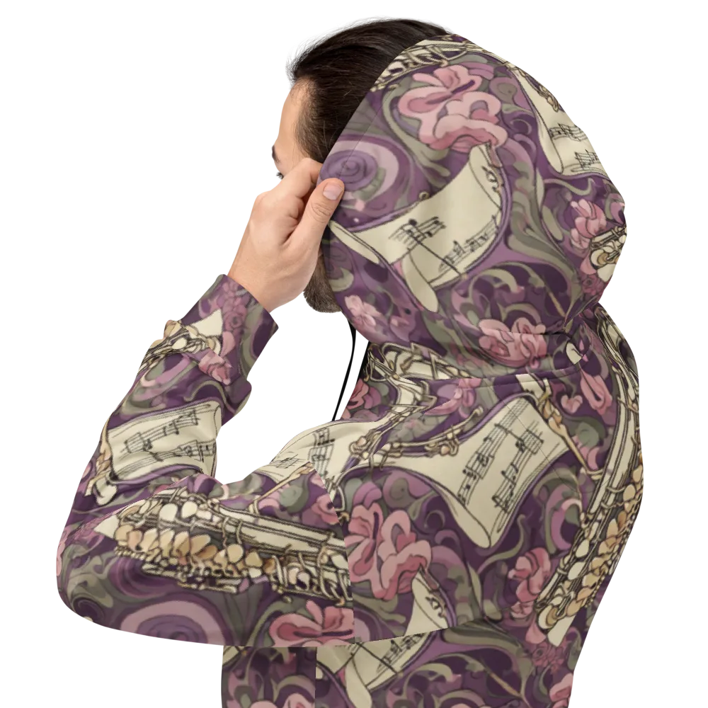 Saxophone Garden on Hoodie — Back