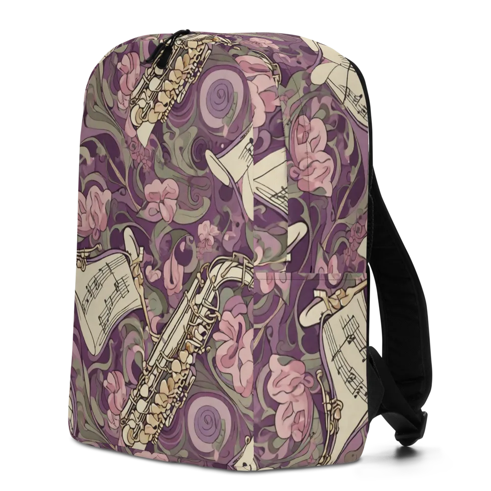 Saxophone Garden on Minimalist Backpack — Left