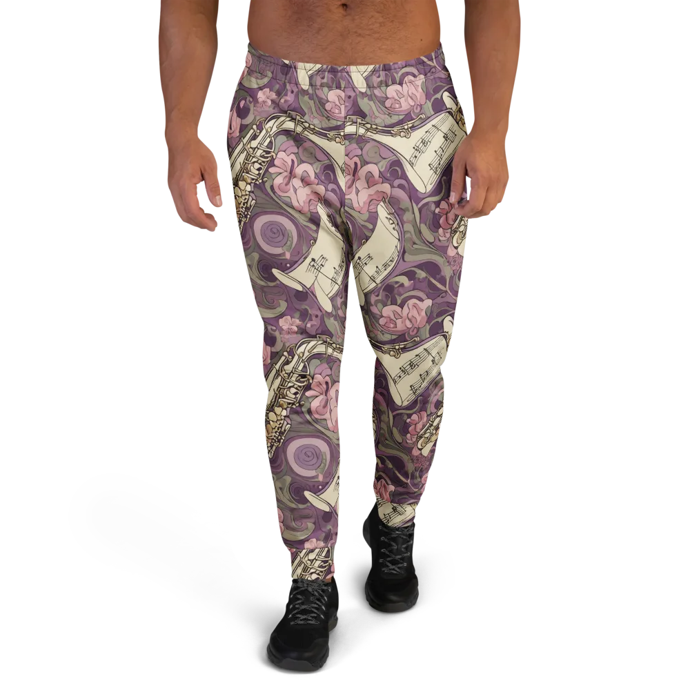 Saxophone Garden on Men's Joggers — Front