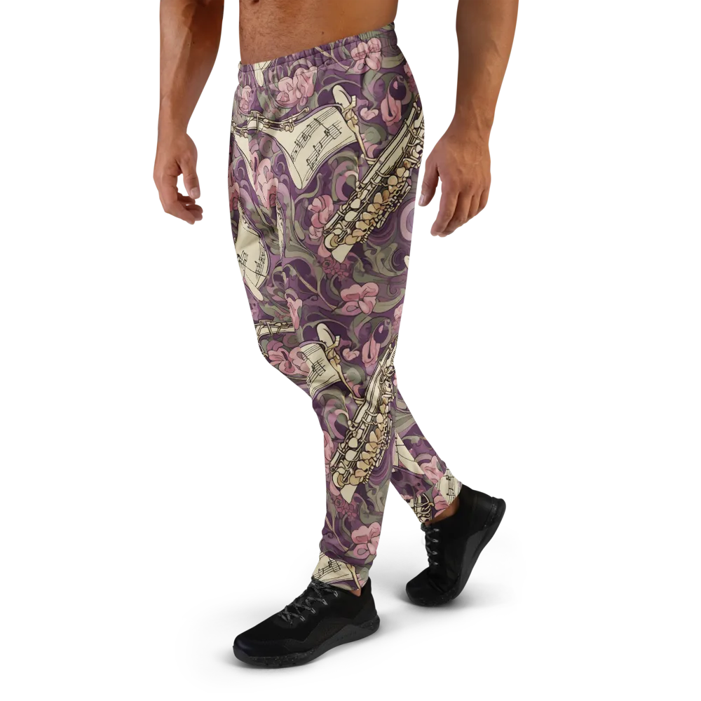 Saxophone Garden on Men's Joggers — Left