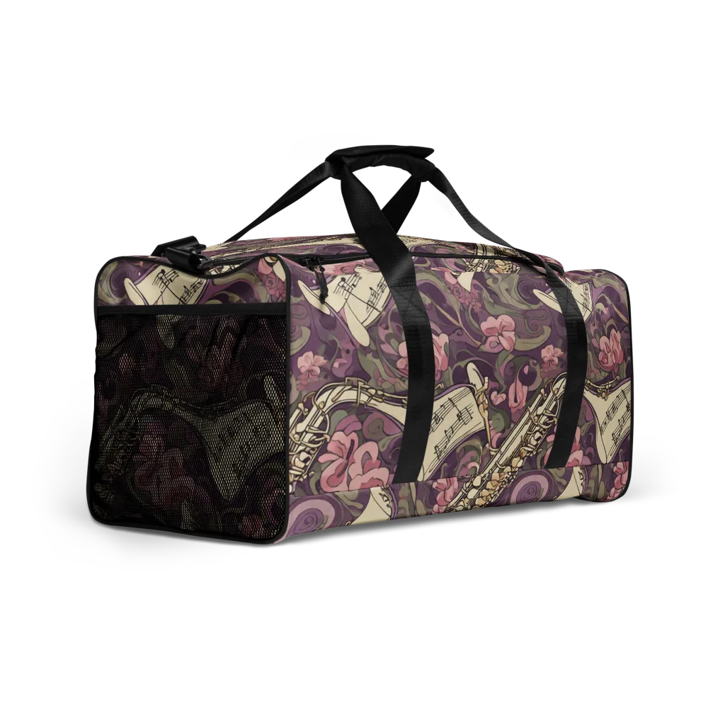 Saxophone Garden on Duffle Bag — Right Front