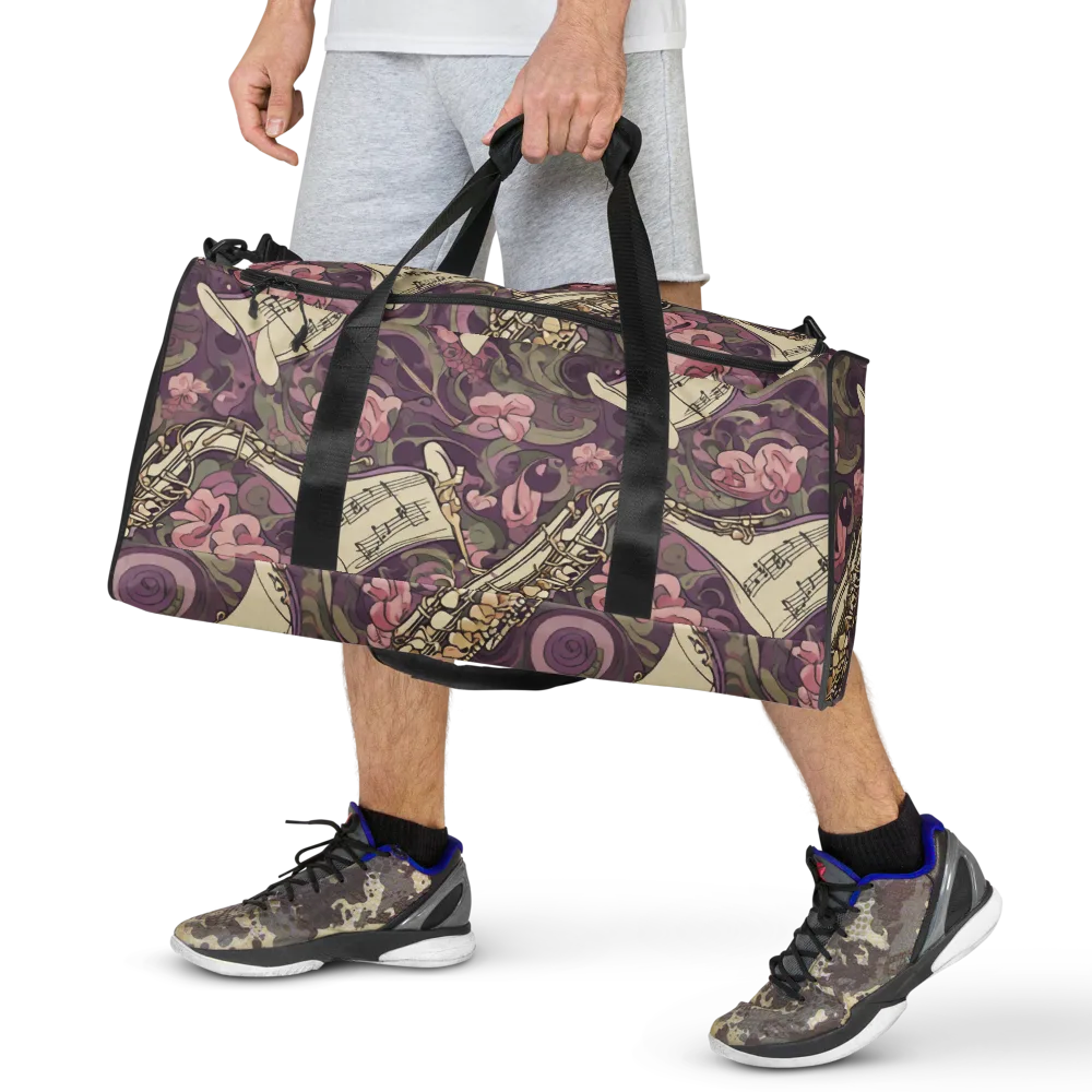 Saxophone Garden on Duffle Bag — Front