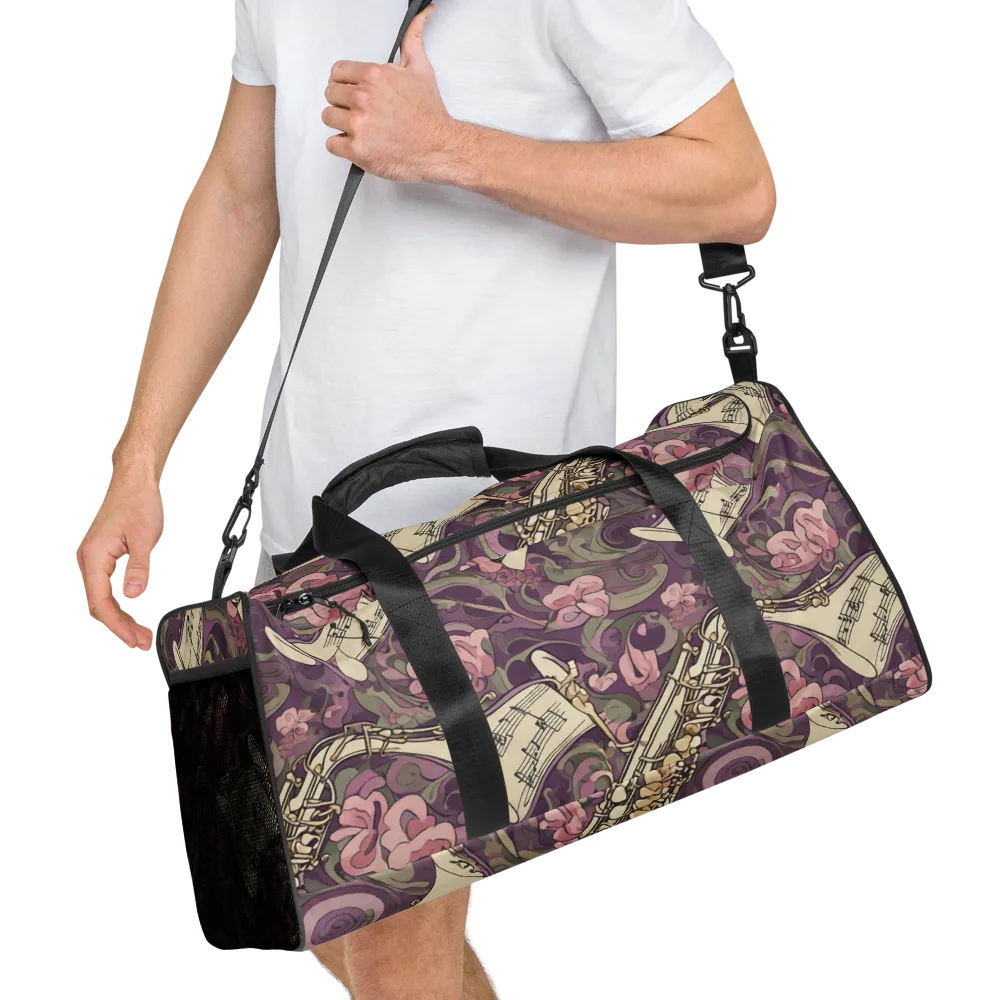 Saxophone Garden on Duffle Bag — Right Front