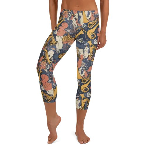 Midnight Brass on a Capri Leggings