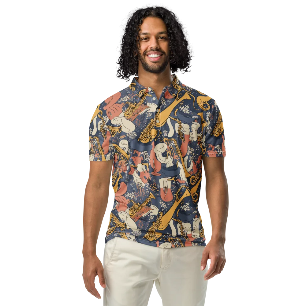 Midnight Brass on Men's Slim Fit Polo Shirt — Front