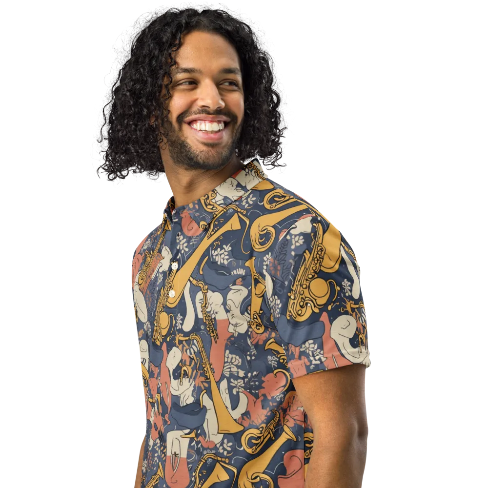 Midnight Brass on Men's Slim Fit Polo Shirt — Left Front