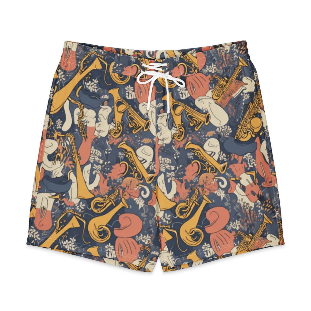 Midnight Brass on Men's Board Shorts — Front