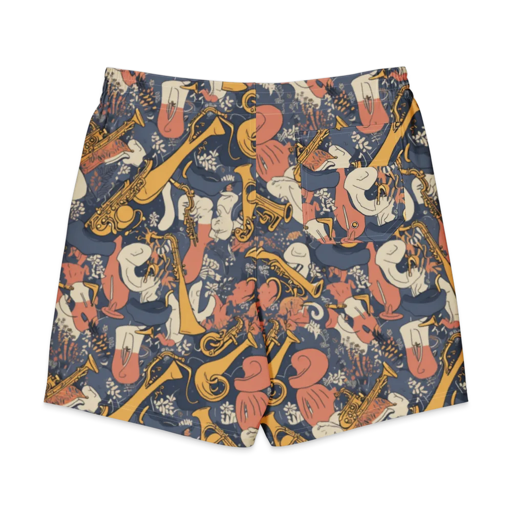 Midnight Brass on Men's Board Shorts — Back