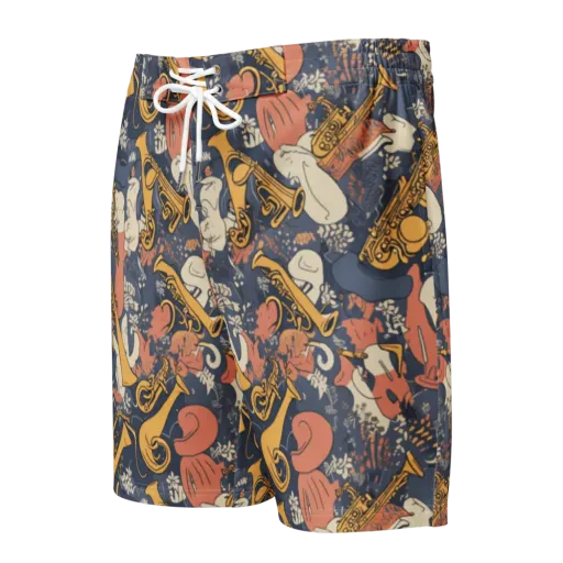 Midnight Brass on a Men's Board Shorts