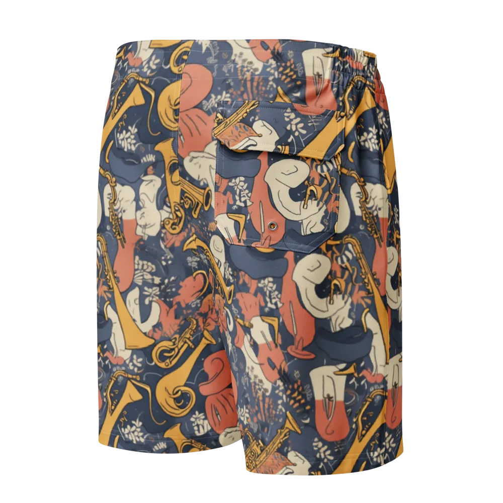 Midnight Brass on Men's Board Shorts — Back
