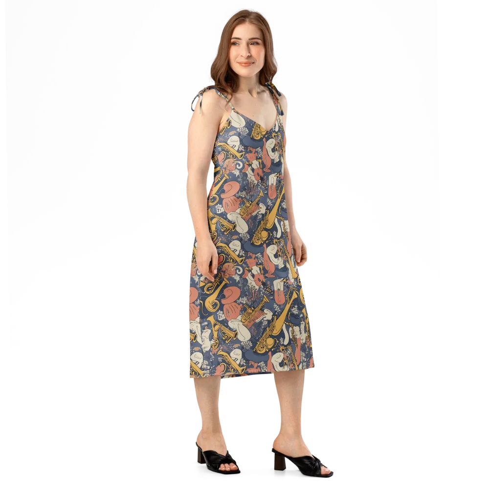 Midnight Brass on Slip Dress — Right Front