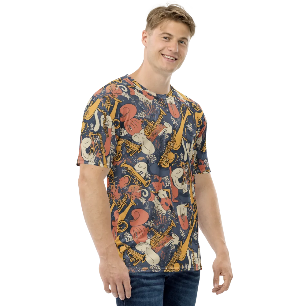 Midnight Brass on Men's Crew Neck T-Shirt — Right