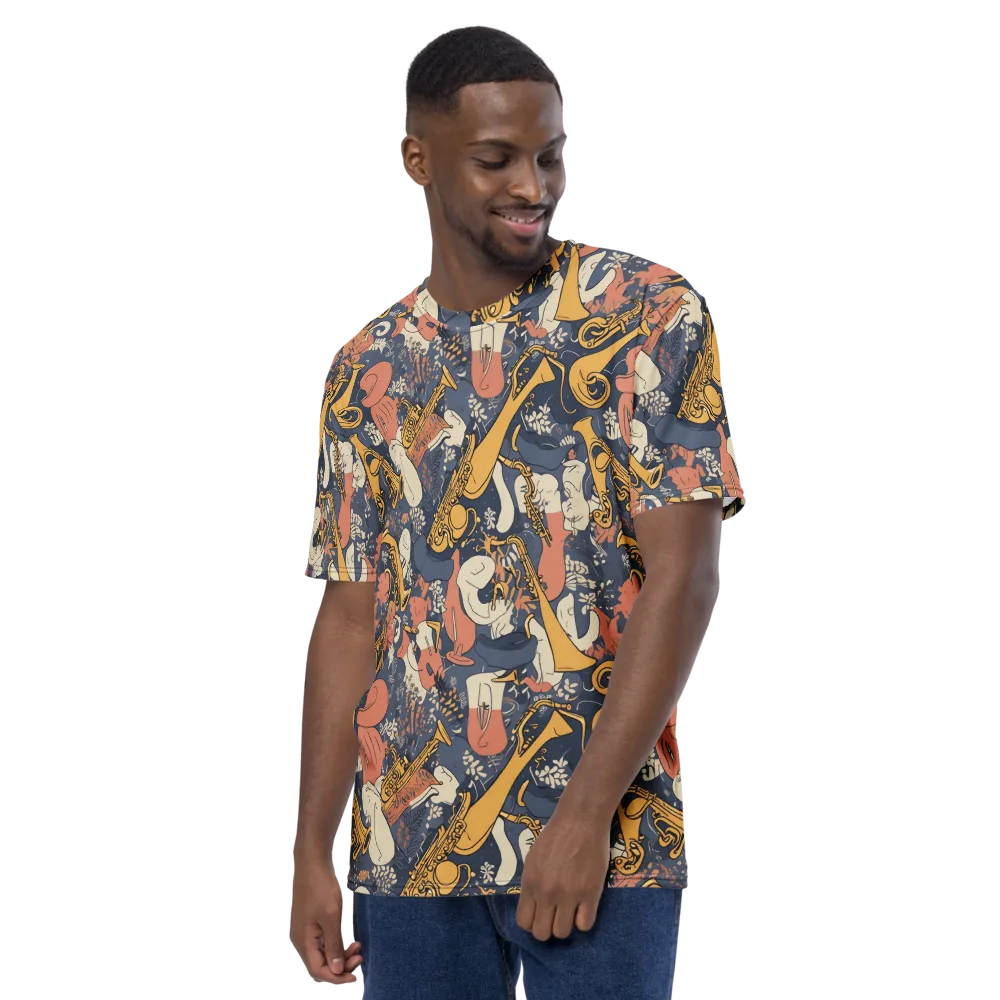 Midnight Brass on Men's Crew Neck T-Shirt — Left