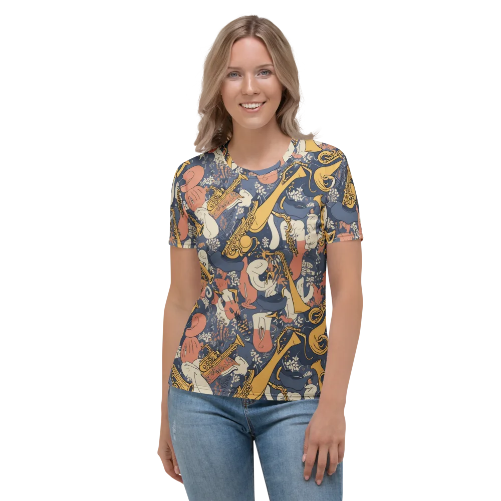 Midnight Brass on Women's Crew Neck T-Shirt — Front