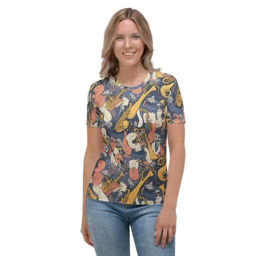 Midnight Brass on a Women's Crew Neck T-Shirt