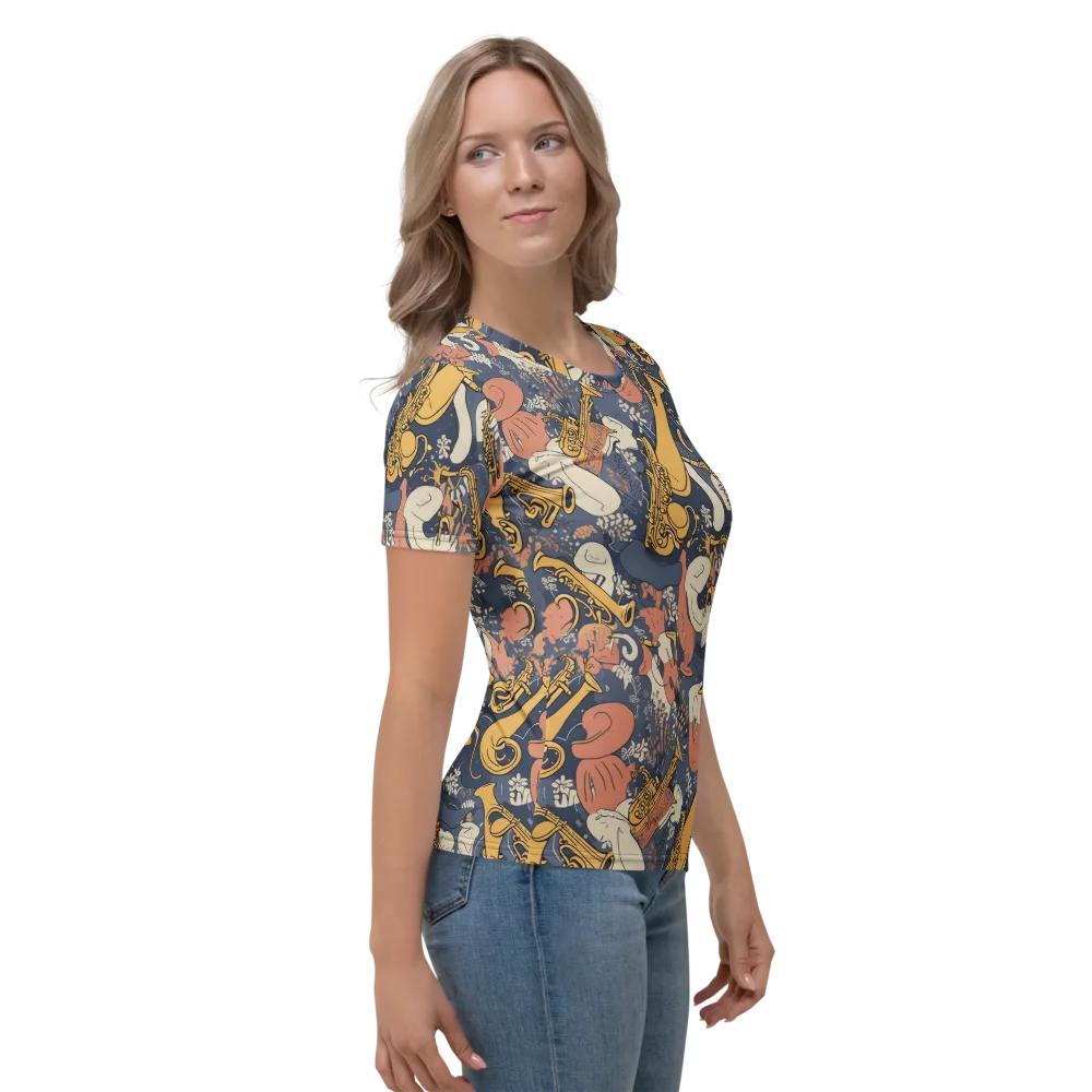 Midnight Brass on Women's Crew Neck T-Shirt — Right