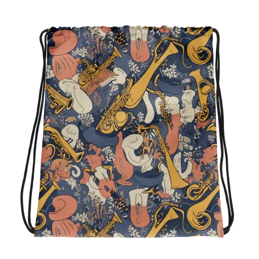 Midnight Brass on a Drawstring Bag