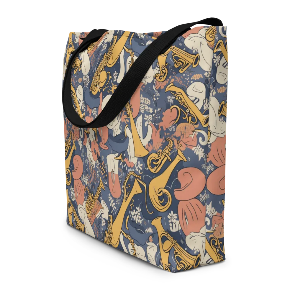 Midnight Brass on Large Tote Bag W/ Pocket — Front