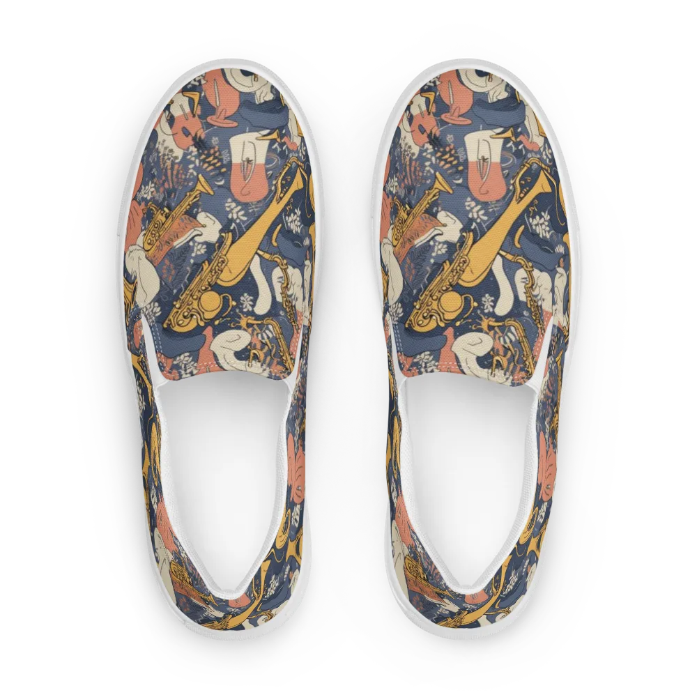 Midnight Brass on Women's Slip-On Canvas Shoes — Front