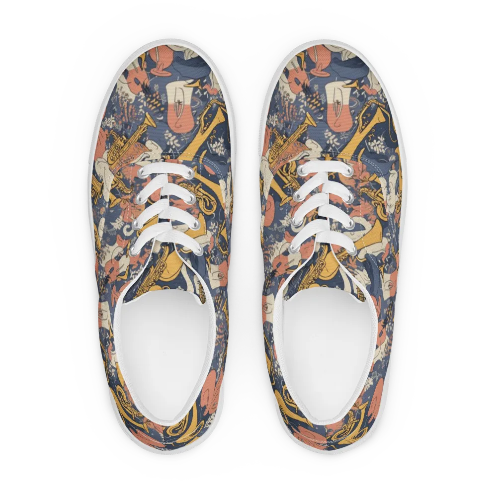 Midnight Brass on Men's Lace-Up Canvas Shoes — Front