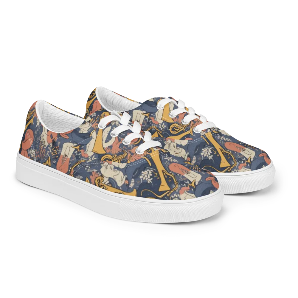 Midnight Brass on Men's Lace-Up Canvas Shoes — Right Front