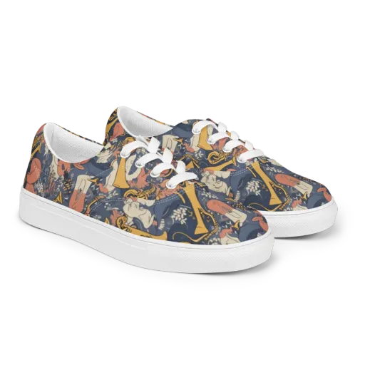 Midnight Brass on a Men's Lace-Up Canvas Shoes