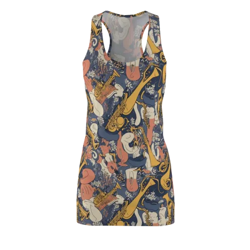 Midnight Brass on a Racerback Dress