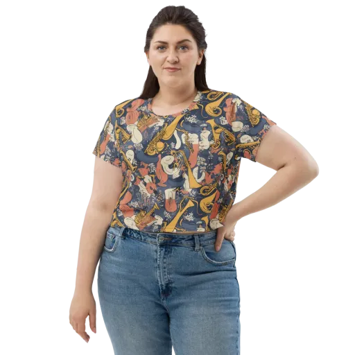 Midnight Brass on a Crop Tee