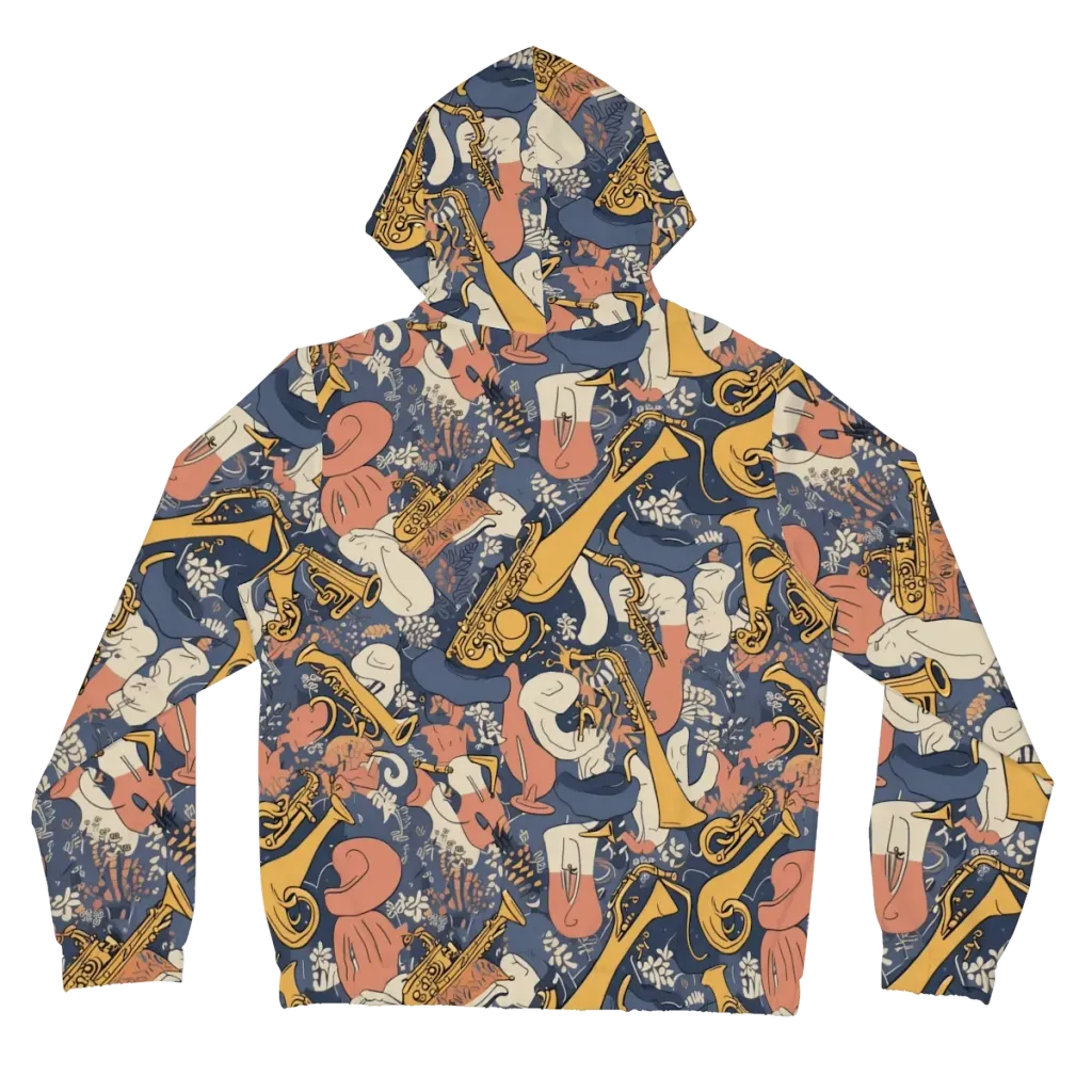 Midnight Brass on Women's Full-Zip Hoodie — Back