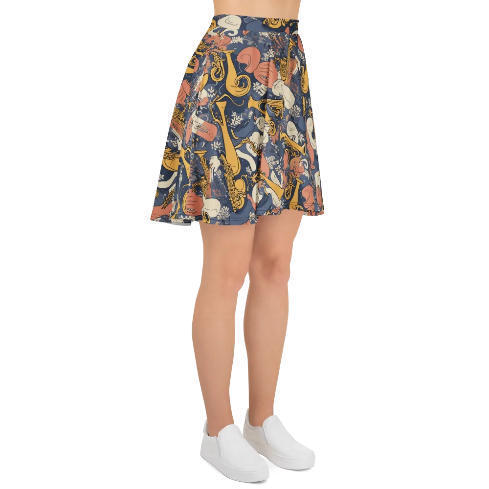 Midnight Brass on Skater Skirt — Right