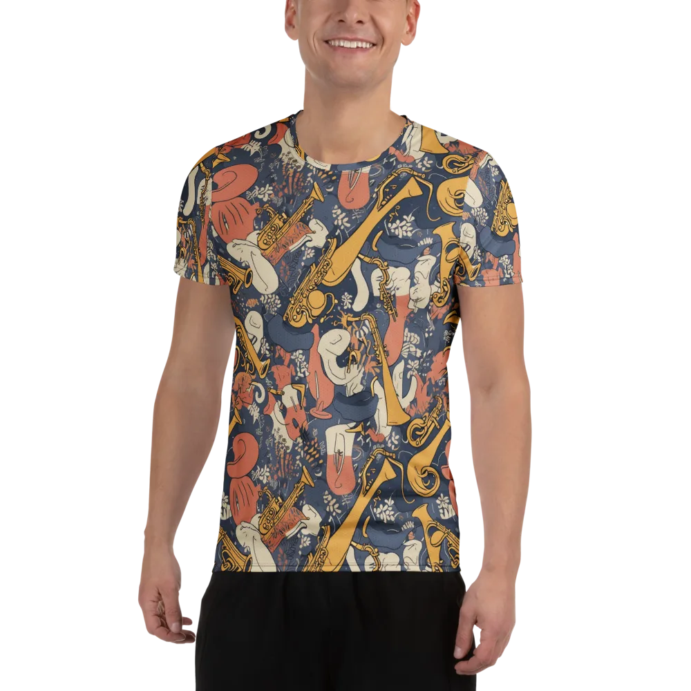 Midnight Brass on Men's Athletic T-Shirt — Front