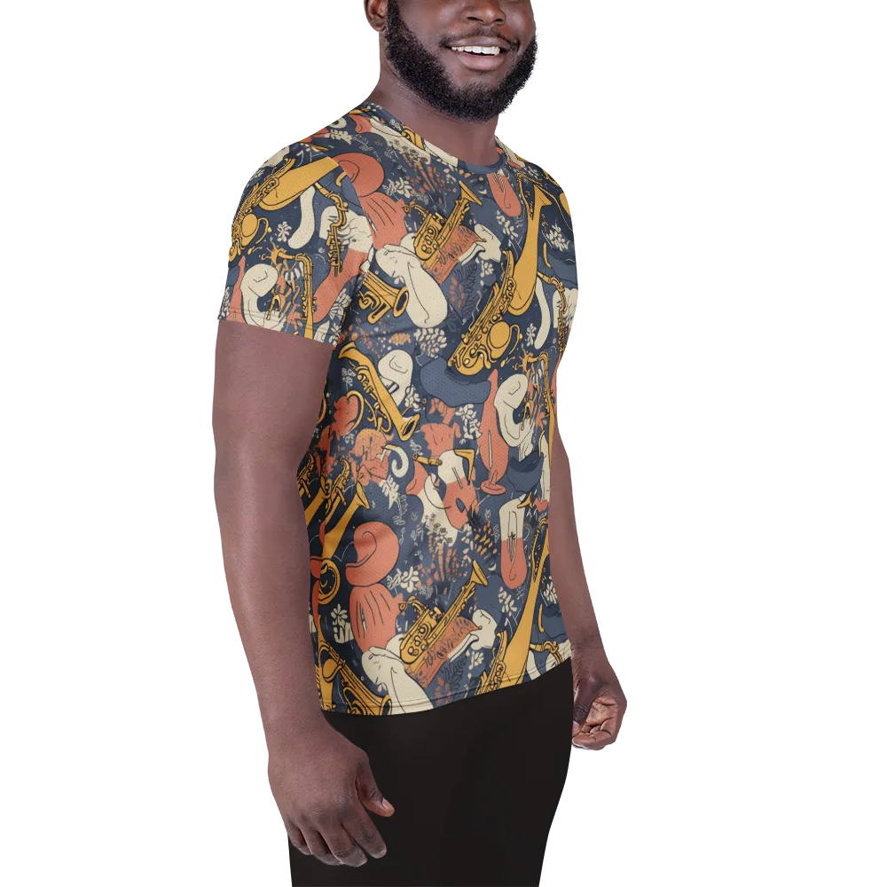 Midnight Brass on Men's Athletic T-Shirt — Right