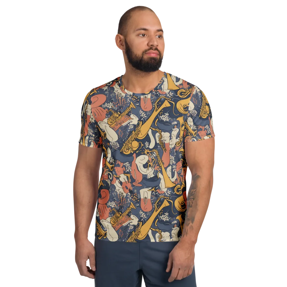 Midnight Brass on Men's Athletic T-Shirt — Front