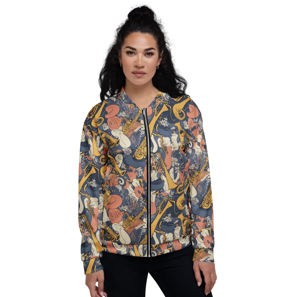 Midnight Brass on Bomber Jacket — Front