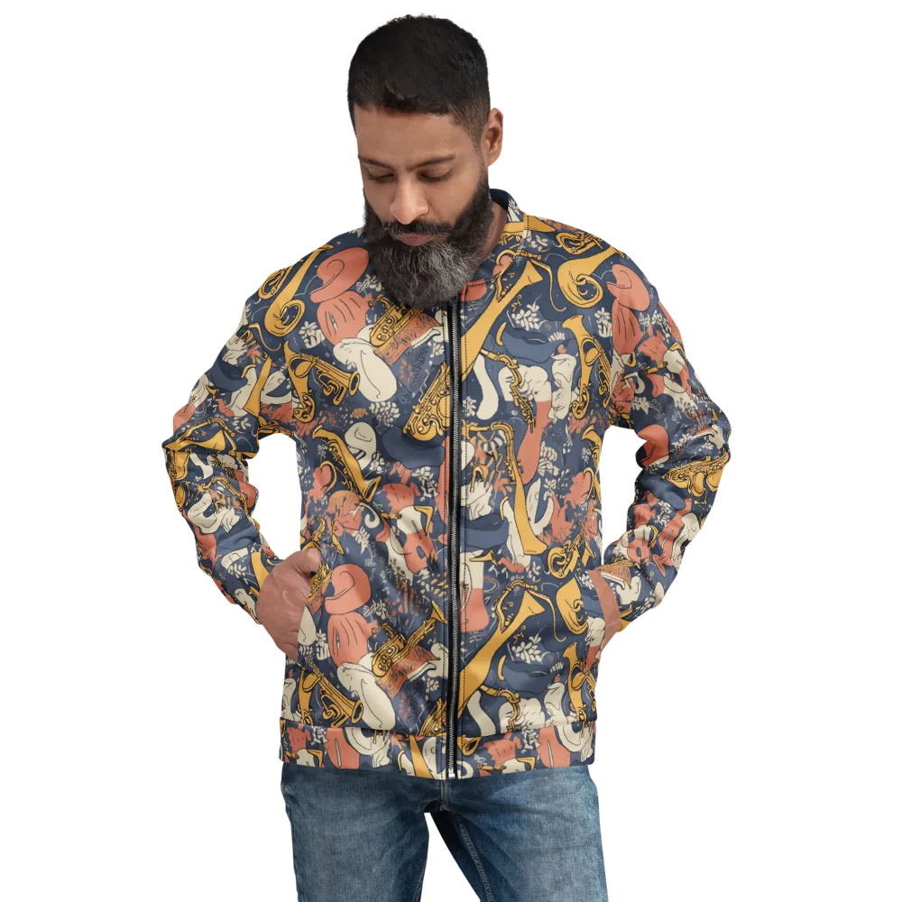 Midnight Brass on Bomber Jacket — Front