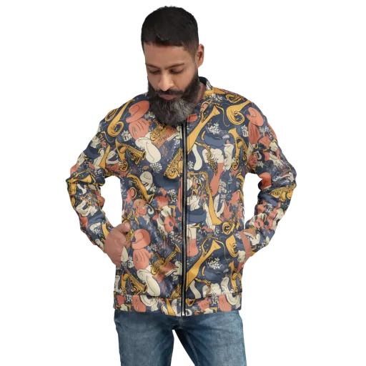 Midnight Brass on a Bomber Jacket