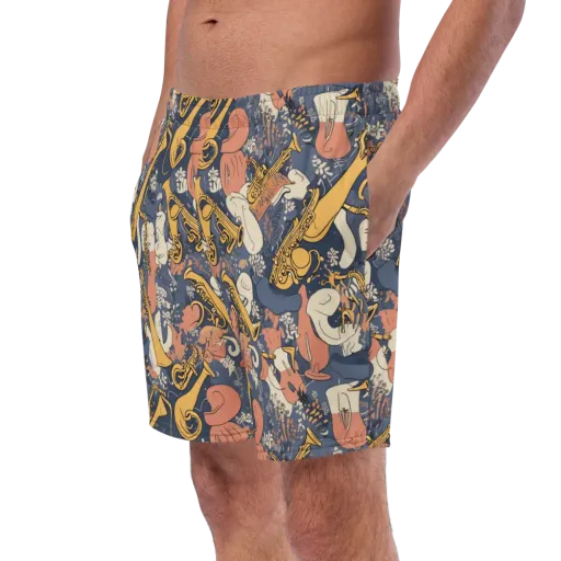 Midnight Brass on a Swim Trunks