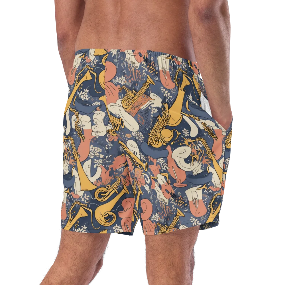 Midnight Brass on Swim Trunks — Right Back