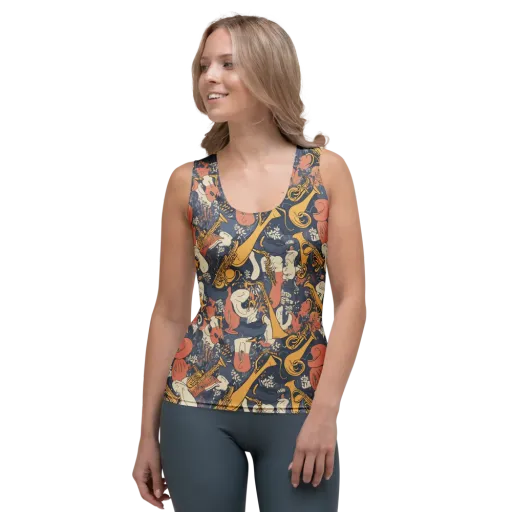 Midnight Brass on a Women's Tank Top